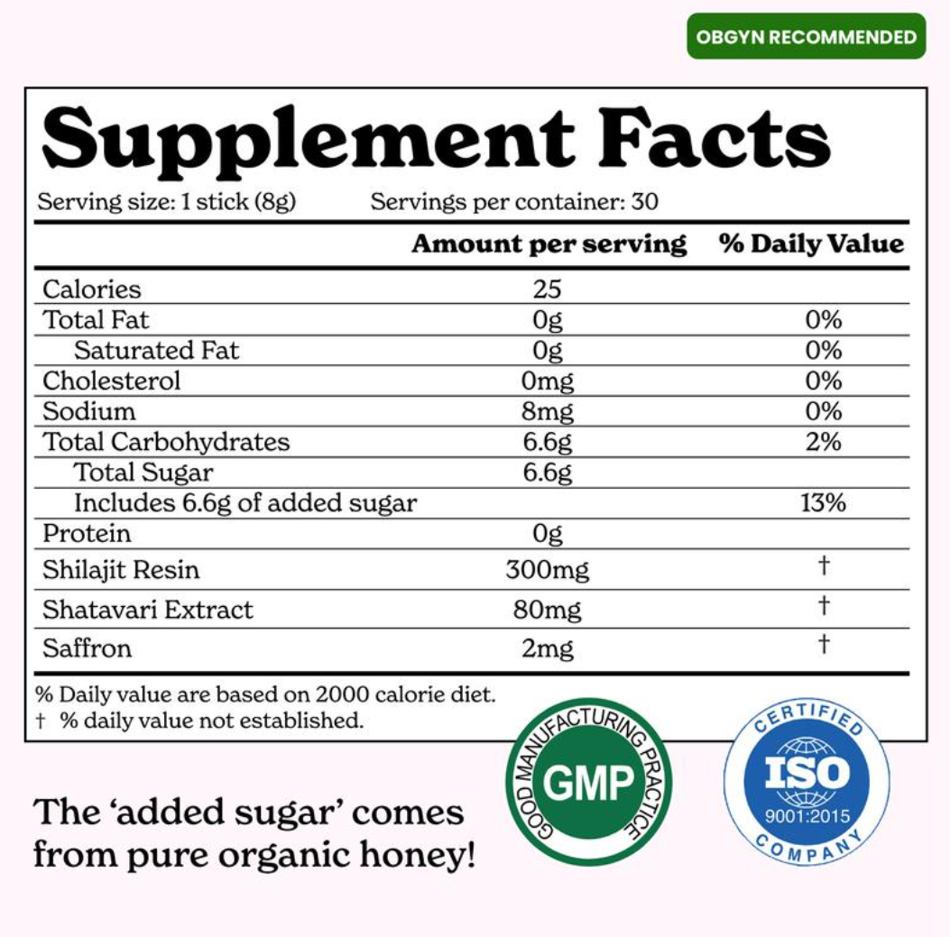 SYRAFemme™ ShilaHoney Energy